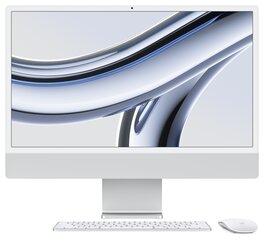 iMac 24" 4.5K Retina, Apple M3 8C CPU, 8C GPU/8GB/256GB SSD/Silver/INT цена и информация | Stacionarūs kompiuteriai | pigu.lt