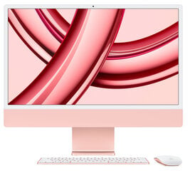 iMac 24" 4.5K Retina, Apple M3 8C CPU, 8C GPU/8GB/256GB SSD/Pink/SWE цена и информация | Stacionarūs kompiuteriai | pigu.lt