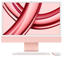 iMac 24” 4.5K Retina, Apple M3 8C CPU, 10C GPU/8GB/512GB SSD/Pink/RUS - MQRU3RU/A kaina ir informacija | Stacionarūs kompiuteriai | pigu.lt