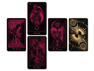 Taro kortos Mystical Universe Tarot Pink Black kaina ir informacija | Ezoterika | pigu.lt