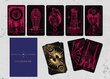 Taro kortos Mystical Universe Tarot Pink Black kaina ir informacija | Ezoterika | pigu.lt