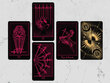 Taro kortos Mystical Universe Tarot Pink Black kaina ir informacija | Ezoterika | pigu.lt