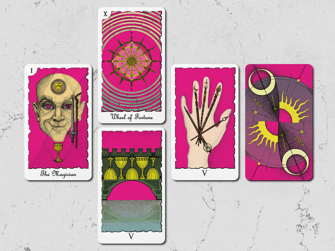 Карты Таро Mystical Universe Tarot Pink Colored цена | pigu.lt