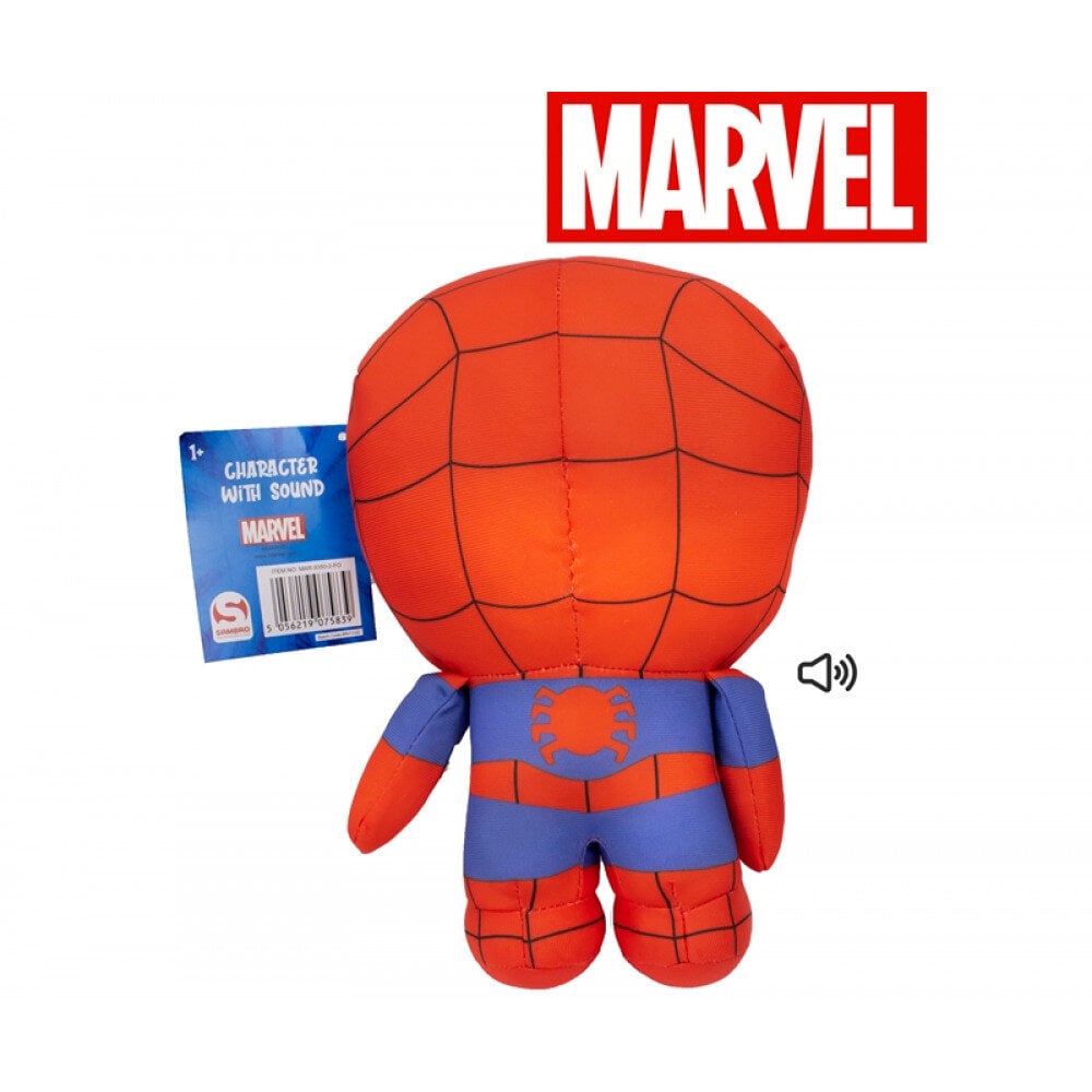 Pliušinis žaislas su garsu Žmogus voras (Spiderman), 28 cm kaina ir informacija | Minkšti (pliušiniai) žaislai | pigu.lt