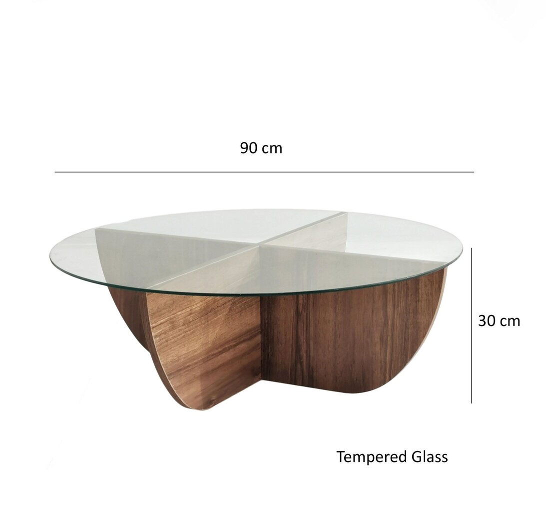 Kavos staliukas Asir, 90x30x90cm, rudas kaina ir informacija | Kavos staliukai | pigu.lt