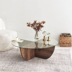 Кофейный столик Asir, 90x30x90см, темно-коричневый цена и информация | Журнальные столики | pigu.lt