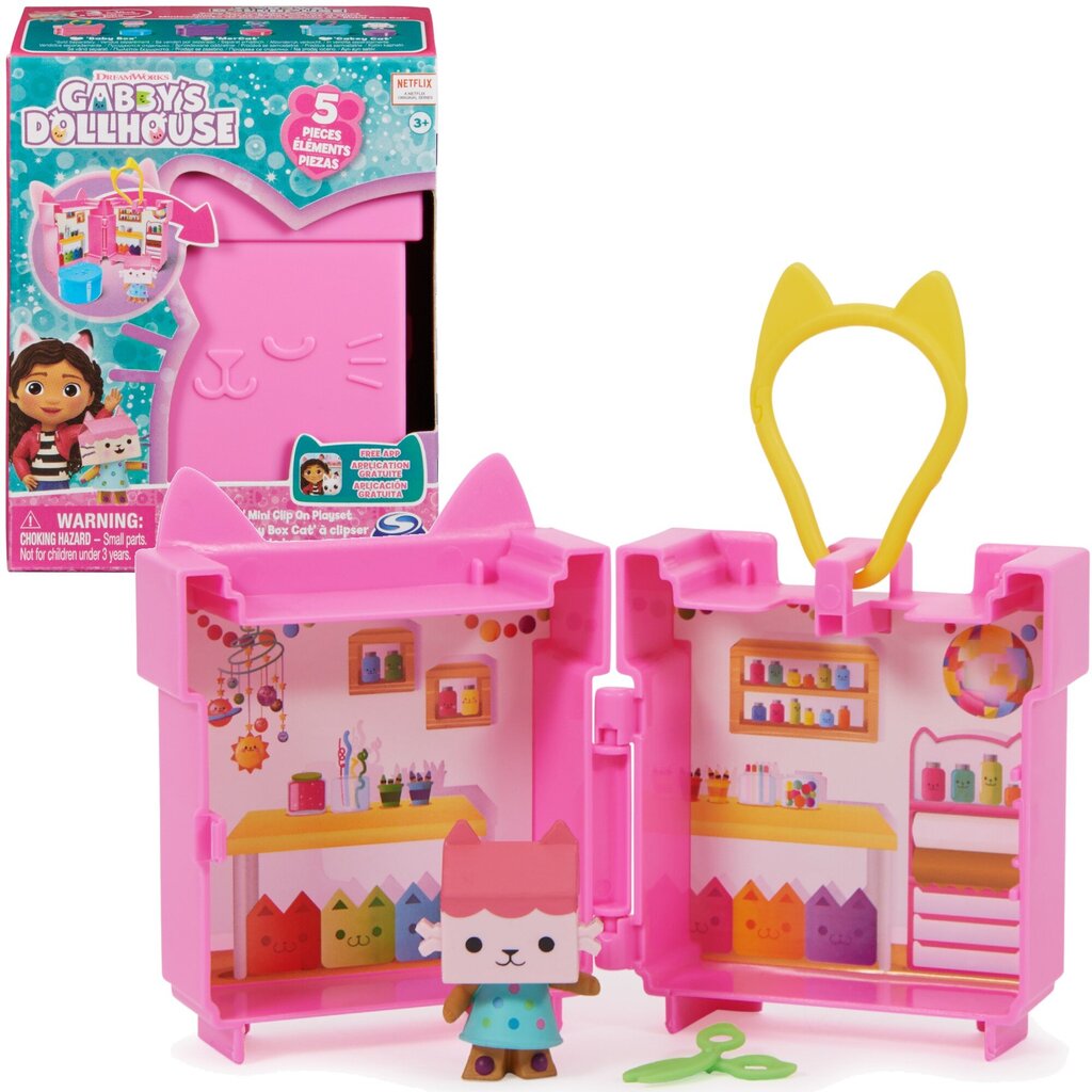 Rožinis kambarys Minibox Gabby's Dollhouse цена и информация | Žaislai mergaitėms | pigu.lt