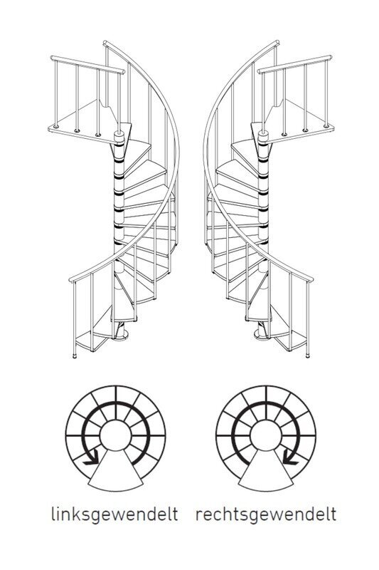 Spiraliniai laiptai Minka BERLIN Diametras Ø120 cm, Juoda цена и информация | Laiptai | pigu.lt