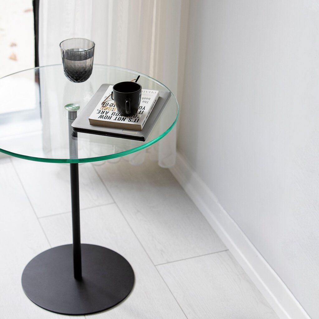 Kavos staliukas Asir, 50x50x50cm, juoda kaina ir informacija | Kavos staliukai | pigu.lt