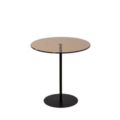 Приставной столик Asir, 50x50x50см, черный/коричневый цена и информация | Журнальные столы | pigu.lt