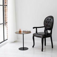 Приставной столик Asir, 50x50x50см, черный/коричневый цена и информация | Журнальные столики | pigu.lt