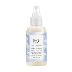 Plaukų purškiklis R+co On A Cloud Baobab Oil Repair Splash On Styler, 124ml kaina ir informacija | Plaukų formavimo priemonės | pigu.lt