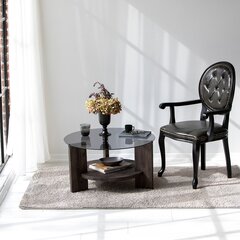 Кофейный столик Asir, 75x40x75см, темно-коричневый/черный цена и информация | Журнальные столики | pigu.lt