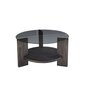 Kavos staliukas Asir, 75x40x75cm, rudas/juodas kaina ir informacija | Kavos staliukai | pigu.lt