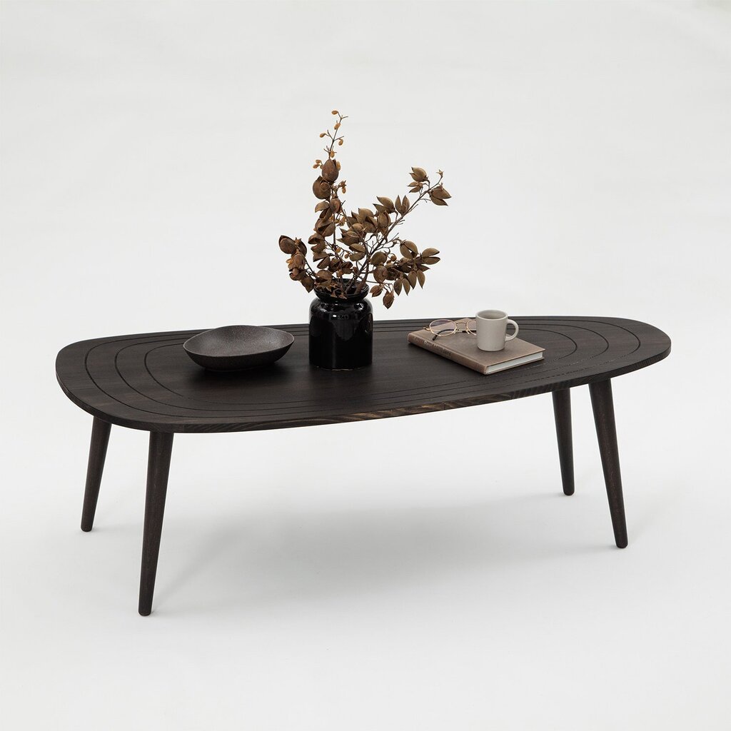 Kavos staliukas Asir, 115x38x50cm, juodas kaina ir informacija | Kavos staliukai | pigu.lt