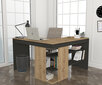 Rašomasis stalas Asir, 120x73,8x120cm, smėlio/juoda kaina ir informacija | Kompiuteriniai, rašomieji stalai | pigu.lt
