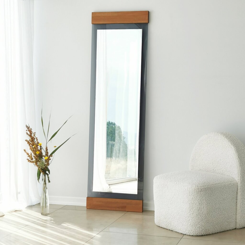 Veidrodis Asir, 50x170x3cm, pilkas/rudas kaina ir informacija | Vonios veidrodžiai | pigu.lt