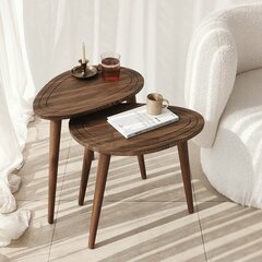 Kavos staliukas Asir, 50x52x33cm, rudas kaina ir informacija | Kavos staliukai | pigu.lt