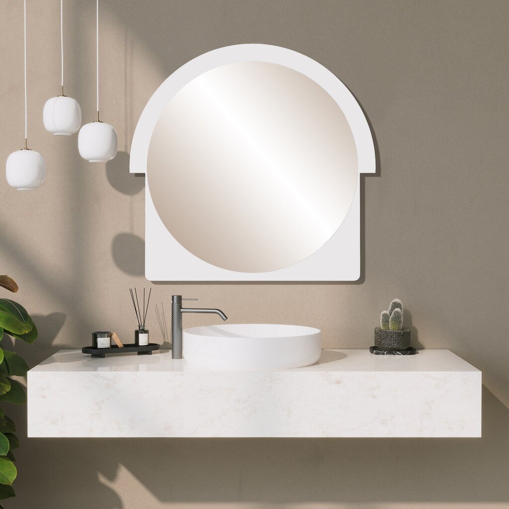 Veidrodis Asir, 2x70x65cm, baltas kaina ir informacija | Vonios veidrodžiai | pigu.lt