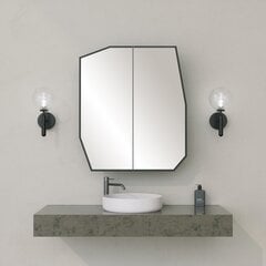 Шкаф для ванной комнаты Asir, 12x45x50см, черный цена и информация | Шкафчики для ванной | pigu.lt