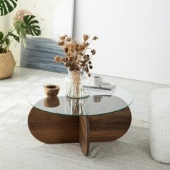 Кофейный столик Asir, 75x35x75см, коричневый цена и информация | Журнальные столики | pigu.lt