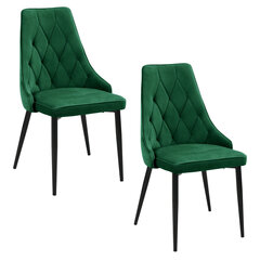 2-ių kėdžių komplektas Akord SJ.054, žalias kaina ir informacija | Virtuvės ir valgomojo kėdės | pigu.lt