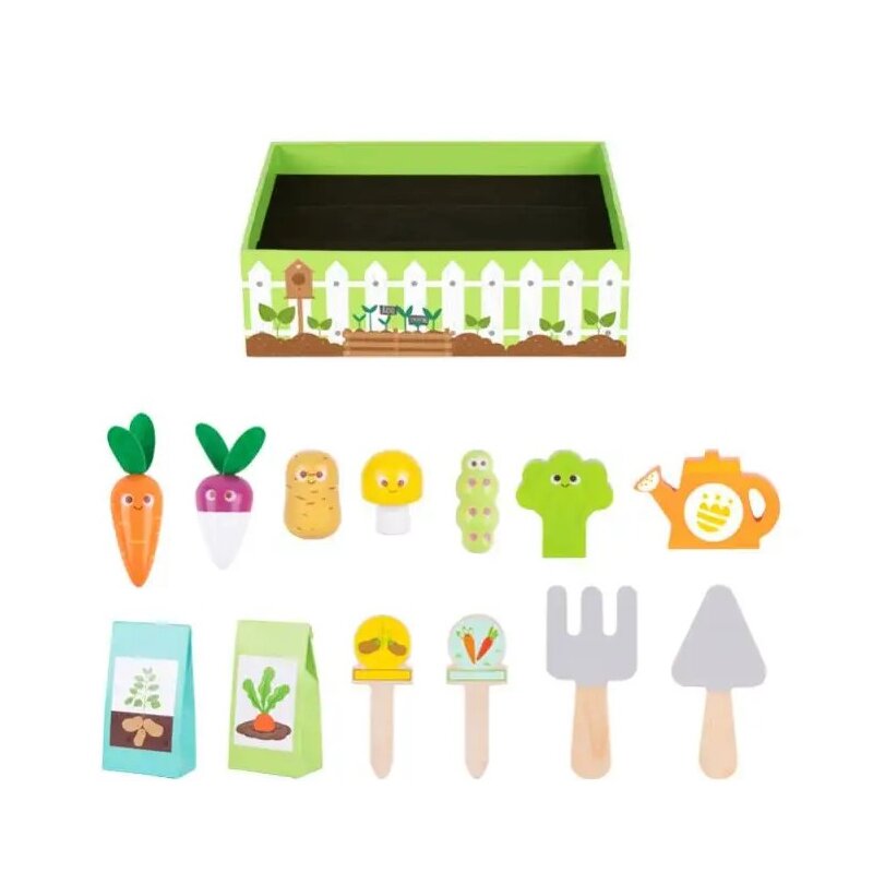 Medinių daržovių ir lysvės rinkinys Tooky Toy kaina ir informacija | Lavinamieji žaislai | pigu.lt