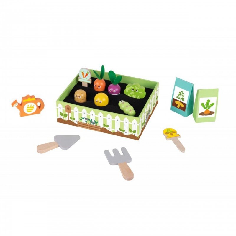 Medinių daržovių ir lysvės rinkinys Tooky Toy kaina ir informacija | Lavinamieji žaislai | pigu.lt