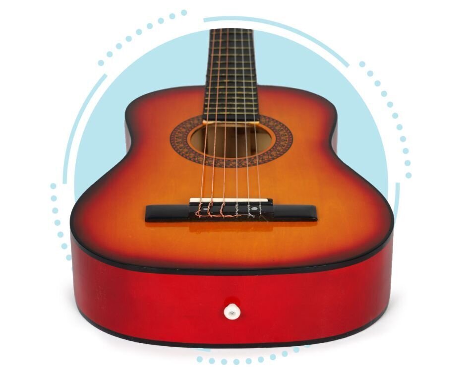 Medinė vaikiška 6 stygų gitara Eco Toys HX18026-34 kaina ir informacija | Lavinamieji žaislai | pigu.lt