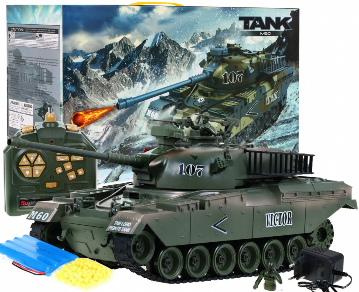 Rc tankas M-60, žalias kaina ir informacija | Žaislai berniukams | pigu.lt