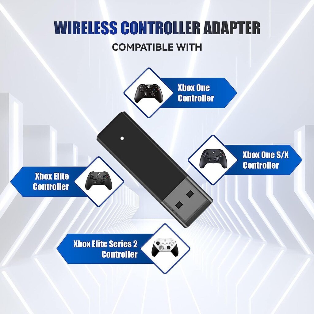 Xbox One, Xbox Series S/X, PC, Elite Series S/X/2 Wireless Adapter kaina ir informacija | Žaidimų kompiuterių priedai | pigu.lt