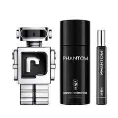 Kosmetikos rinkinys Paco Rabanne Phantom vyrams: tualetinis vanduo EDT, 100 ml + dezodorantas, 150 ml + tualetinis vanduo EDT, 10 ml kaina ir informacija | Kvepalai vyrams | pigu.lt