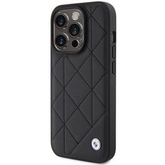 BMW BMHCP15L22RQDK iPhone 15 Pro 6.1" czarny|black Leather Quilted цена и информация | Чехлы для телефонов | pigu.lt