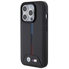 BMW BMHCP15X22PVTK iPhone 15 Pro Max 6.7" czarny|black hardcase Quilted Tricolor цена и информация | Чехлы для телефонов | pigu.lt