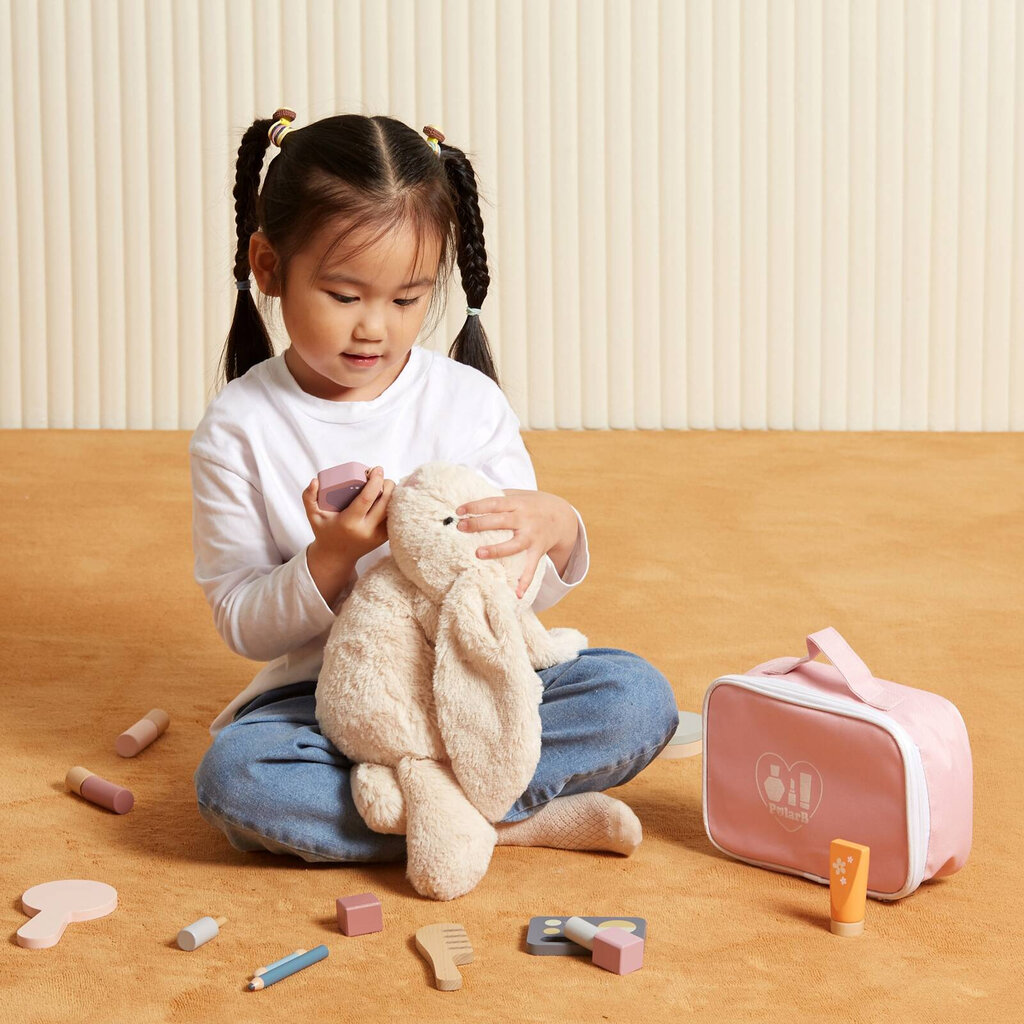 Medinis makiažo rinkinys ir kosmetinė Viga kaina ir informacija | Žaislai mergaitėms | pigu.lt