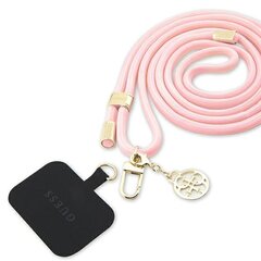 Guess GUOUCNMG4EP Universal CBDY Cord pasek różowy|pink Nylon 4G Metal Charm цена и информация | Держатели для телефонов | pigu.lt