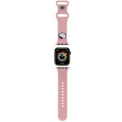 Hello Kitty Pasek HKAWMSCHBLP Apple Watch 38|40|41mm różowy|pink strap Silicone Kitty Head цена и информация | Аксессуары для смарт-часов и браслетов | pigu.lt