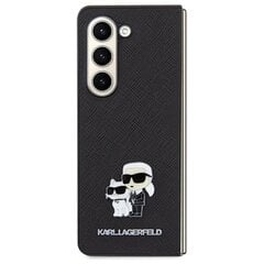 Karl Lagerfeld KLHCZFD5SAPKINPK Z Fold5 F946 hardcase czarny|black Saffiano Monogram Ikonik Pin цена и информация | Чехлы для телефонов | pigu.lt