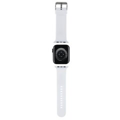 Karl Lagerfeld Pasek KLAWLSLKCNH Apple Watch 42|44|45|49mm biały|white strap 3D Rubber Karl&Choupette Heads цена и информация | Аксессуары для смарт-часов и браслетов | pigu.lt