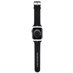 Karl Lagerfeld Pasek KLAWLSLKNK Apple Watch 42|44|45|49mm czarny|black strap 3D Rubber Karl Head цена и информация | Аксессуары для смарт-часов и браслетов | pigu.lt