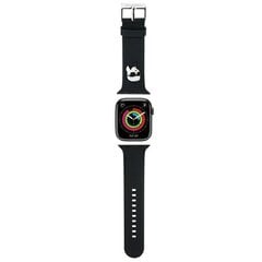 Karl Lagerfeld Pasek KLAWLSLKCNH Apple Watch 42|44|45|49mm biały|white strap 3D Rubber Karl&Choupette Heads цена и информация | Аксессуары для смарт-часов и браслетов | pigu.lt