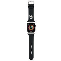 Karl Lagerfeld Pasek KLAWMSLKNK Apple Watch 38|40|41mm czarny|black strap 3D Rubber Karl Head цена и информация | Аксессуары для смарт-часов и браслетов | pigu.lt