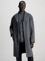 CALVIN KLEIN Modern Wool Blend Dark Grey Heather 560077026 цена и информация | Мужские пальто | pigu.lt