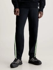Брюки для мужчин Calvin Klein Jeans Relaxed Logo Tape Black 560076960, чёрные цена и информация | Мужские брюки | pigu.lt