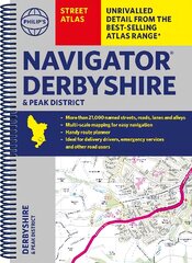 Philip's Navigator Street Atlas Derbyshire and the Peak District kaina ir informacija | Kelionių vadovai, aprašymai | pigu.lt