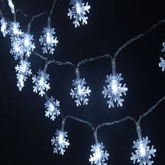 Рождественские гирлянды из снежинок, 10м, 100 светодиодов, LIVMAN TY-101 цена и информация | Гирлянды | pigu.lt
