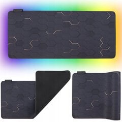 Pelės kilimėlis XXL Honeycomb su LED RGB apšvietimu, 40x90 cm. kaina ir informacija | Pelės | pigu.lt