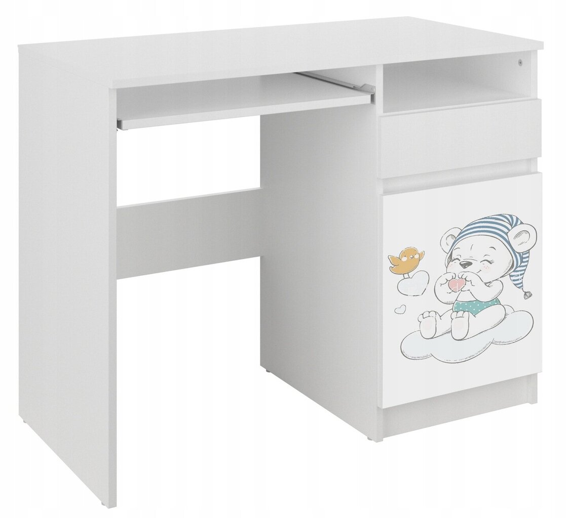 Vaikiškas rašomasis stalas Baby Boo, baltas kaina ir informacija | Kompiuteriniai, rašomieji stalai | pigu.lt