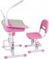 Augantis vaikiškas stalas ir kėdė Leomark Smart, rožinis/baltas kaina ir informacija | Kompiuteriniai, rašomieji stalai | pigu.lt