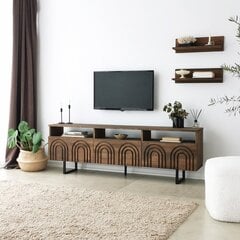 TV staliukas Asir, 170x40x30cm, rudas kaina ir informacija | TV staliukai | pigu.lt